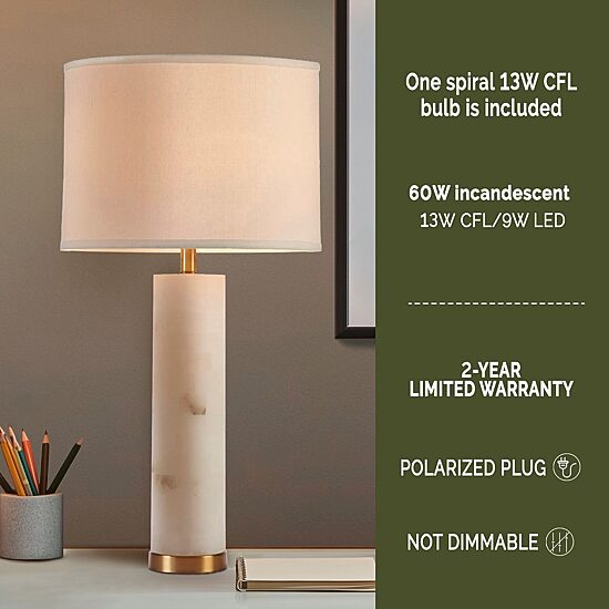 Hampton Hill Prague Alabaster Table Lamp