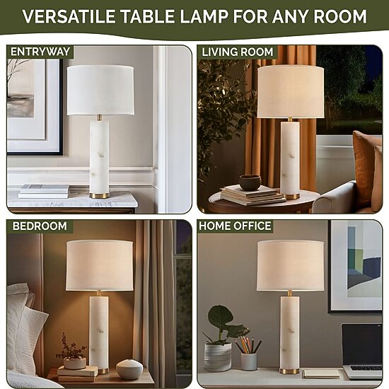 Hampton Hill Prague Alabaster Table Lamp