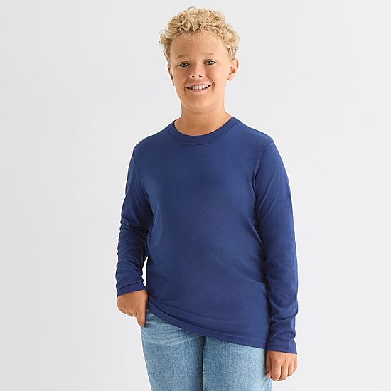 Thereabouts Little & Big Kid Boys Crew Neck Long Sleeve T-Shirt