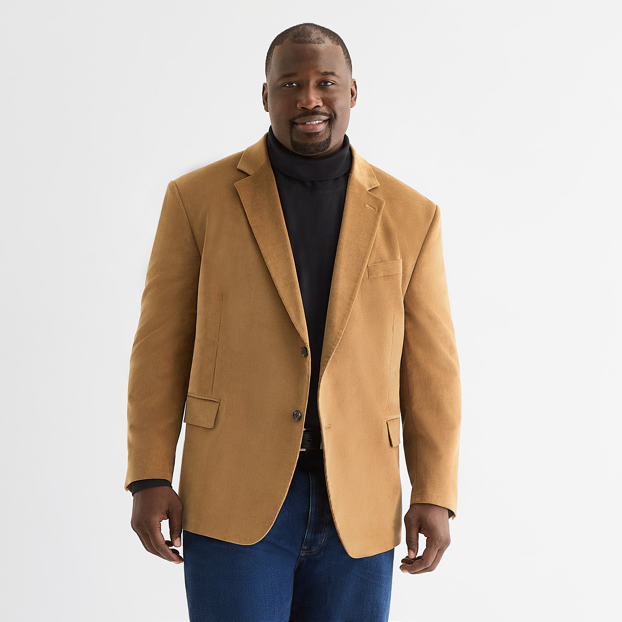 Stafford Mens Big and Tall Stretch Fabric Classic Fit Corduroy Sport Coat
