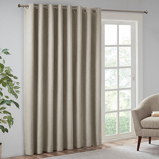 Madison Park Arlie 100"W X 84"L Energy Saving Blackout Grommet Top Patio Door Curtain