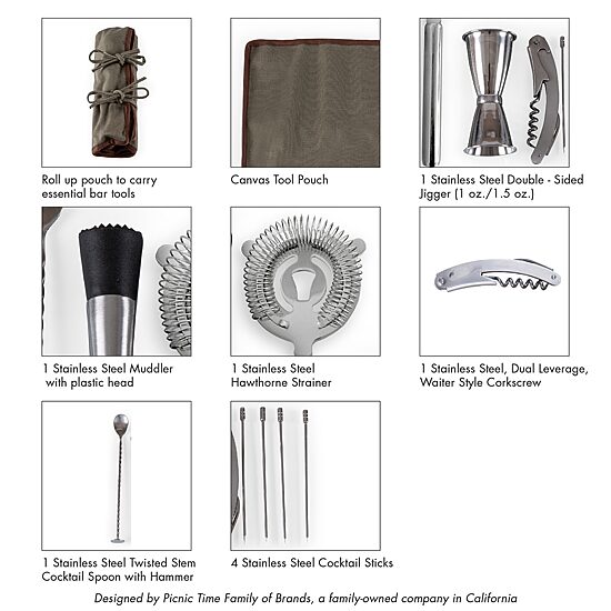 Picnic Time 10-pc. Bar Tool Set