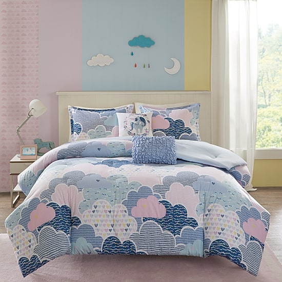 Intelligent Design Bliss 100 % Cotton Comforter Set with Decorative Pillows