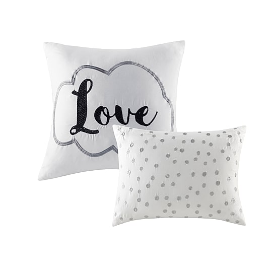 Intelligent Design Khloe Metallic Printed Comforter Set with decorative pillows