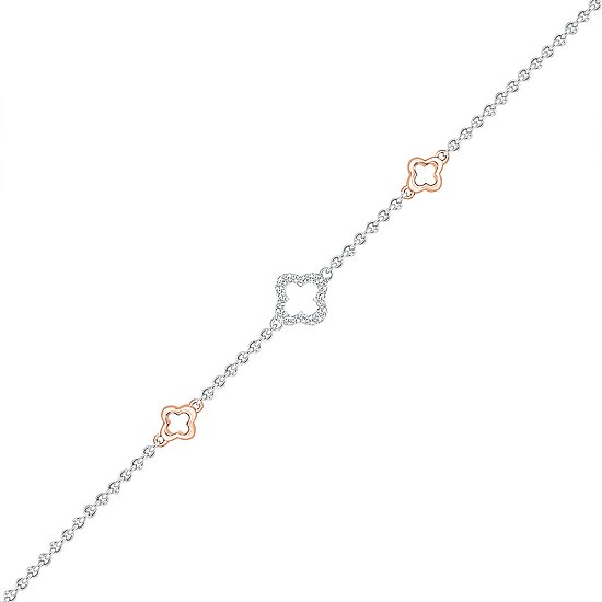 Limited Quantities! Womens 10K Rose Gold Sterling Silver 10 Inch Solid Cable Ankle Bracelet