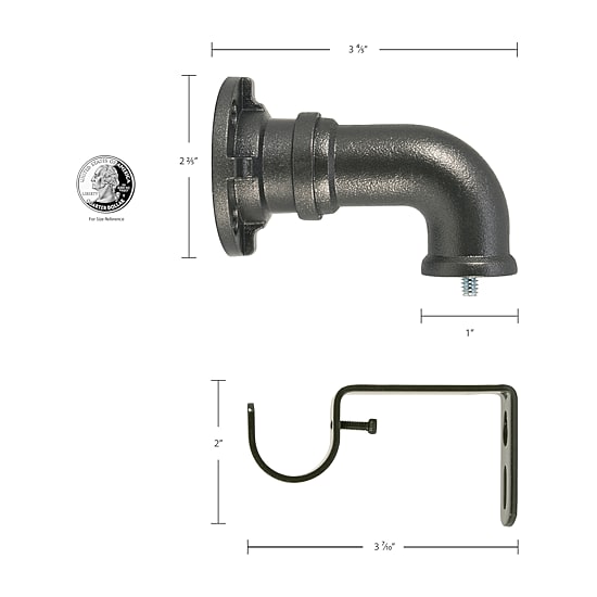 Decopolitan Industrial 1 IN Adjustable Curtain Rod