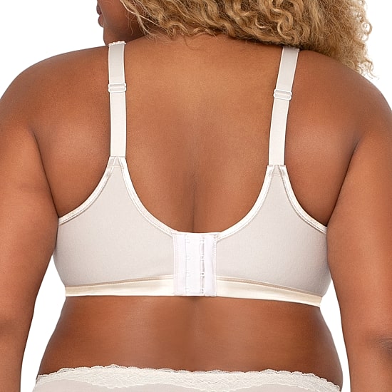 Curvy Couture Cotton Luxe Front and Back Close Wireless Bra- 1416