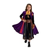 Disney Collection Halloween Anna Costume With Braid Anna Princess Girls Dress Up Costume
