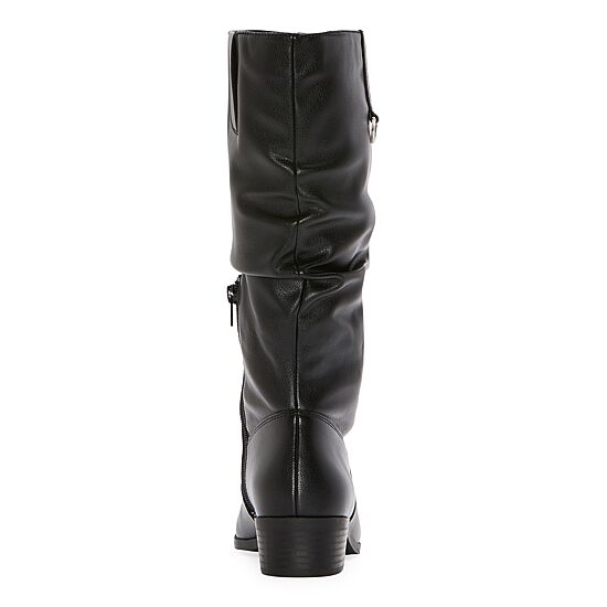 St. John's Bay Womens Fannie Stacked Heel Slouch Boots