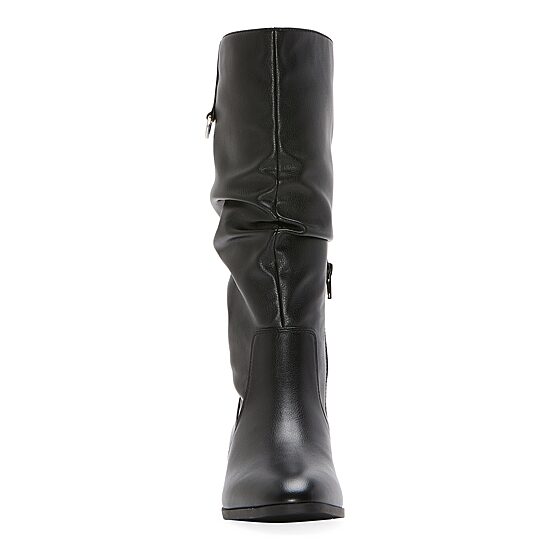 St. John's Bay Womens Fannie Stacked Heel Slouch Boots