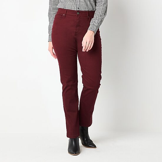 St. John's Bay Womens Mid Rise Straight Leg Jean