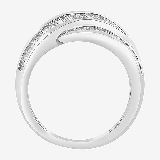 Effy Final Call Limited Quantities! Womens 3MM 7/8 CT. T.W. Natural White Diamond 14K Gold Crossover Band