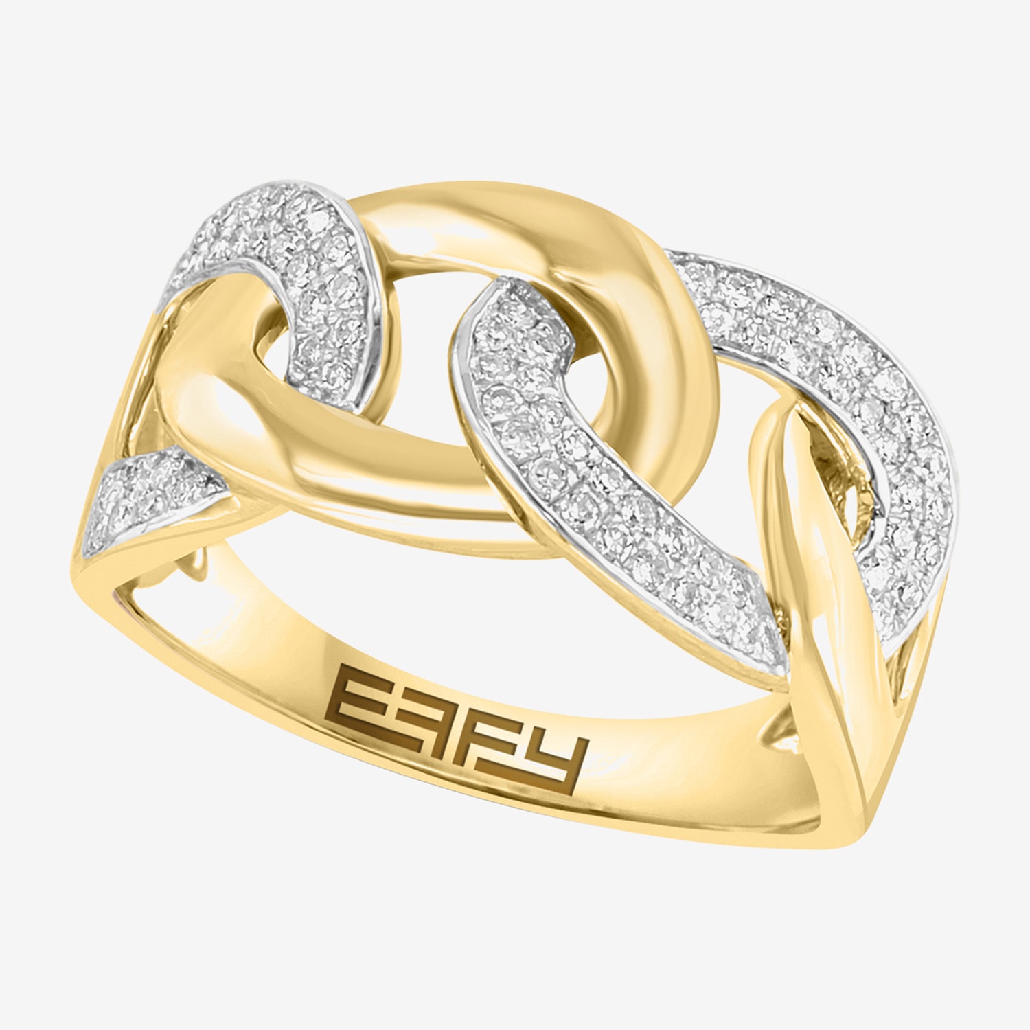 Effy Final Call Limited Quantities! Womens 2MM 1/4 CT. T.W. Natural White Diamond 14K Gold Band