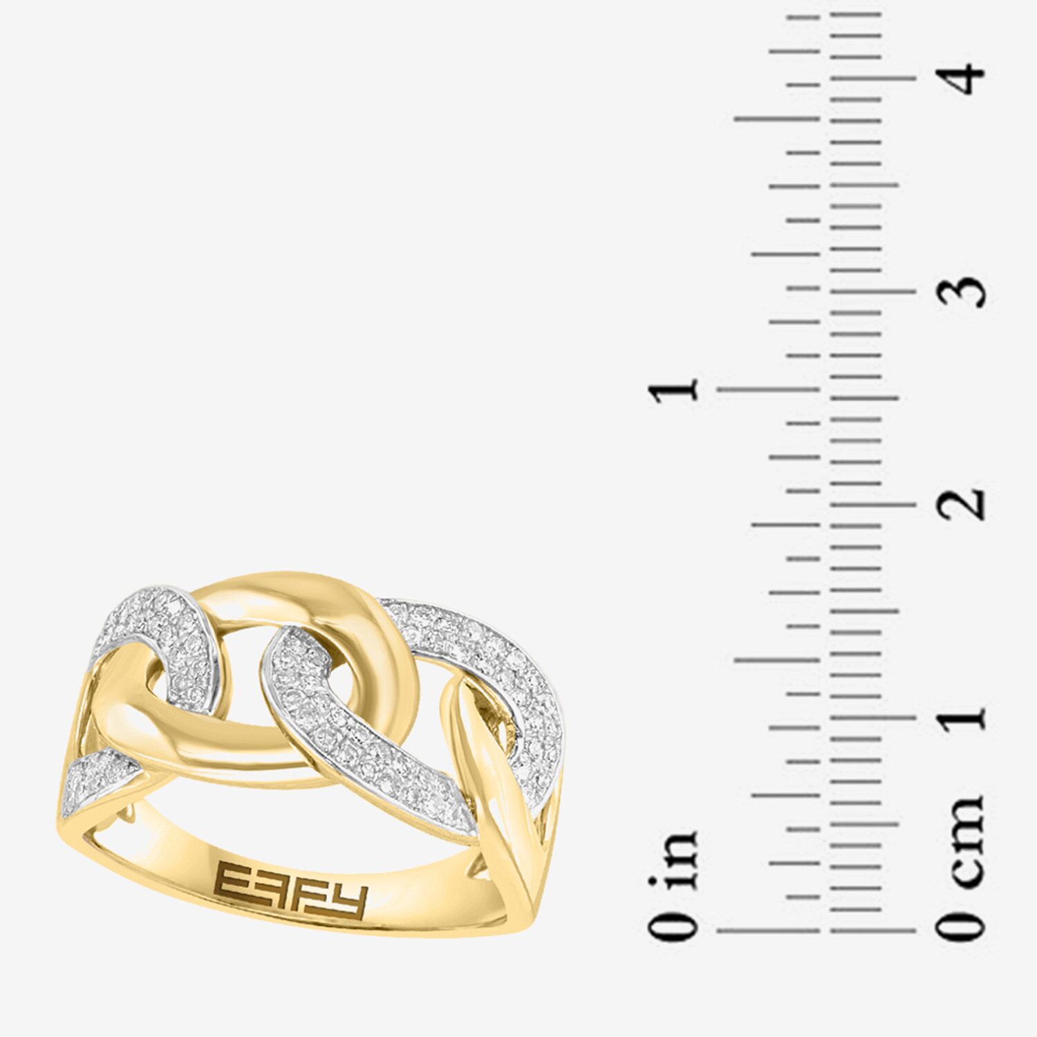 Effy Final Call Limited Quantities! Womens 2MM 1/4 CT. T.W. Natural White Diamond 14K Gold Band