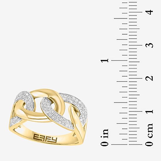 Effy Final Call Limited Quantities! Womens 2MM 1/4 CT. T.W. Natural White Diamond 14K Gold Band