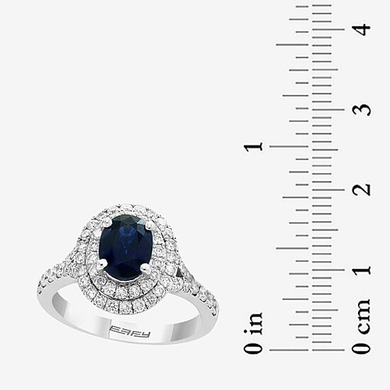 Effy Final Call Limited Quantities! Womens 3/4 CT. T.W. Genuine Blue Sapphire 14K Gold Oval Cocktail Ring