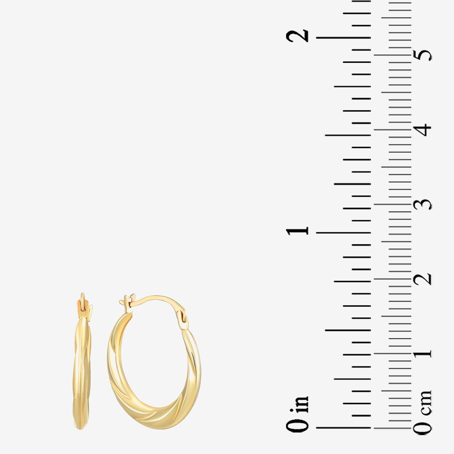 Womens Cubic Zirconia 10K Gold Round Square 5 Pair Earring Set