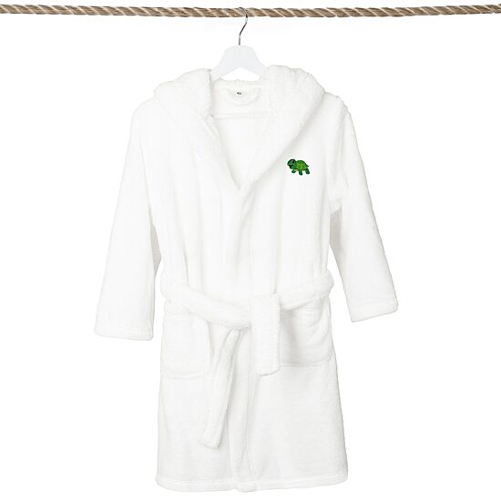 Linum Home Textiles Plush Turtle Kids Bathrobe Unisex Long Sleeve Long Length Robe