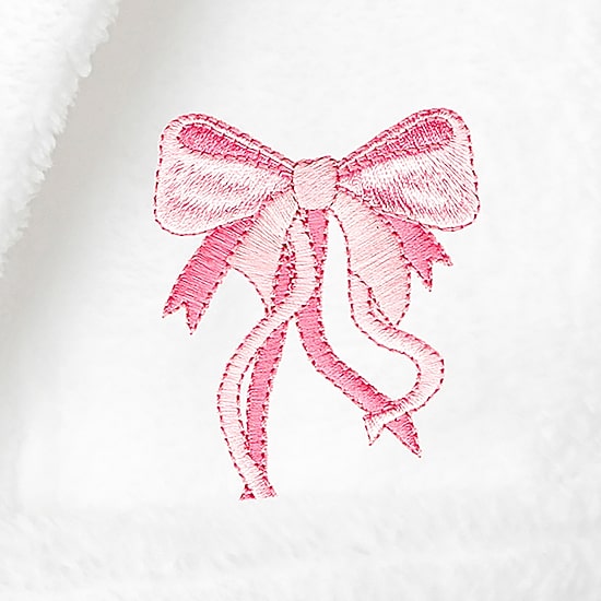 Linum Home Textiles Plush Bow Little & Big Kid Girls Long Length Long Sleeve Robe