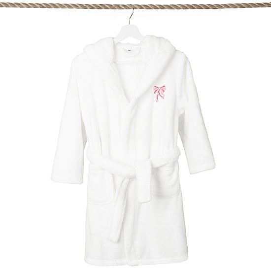 Linum Home Textiles Plush Bow Little & Big Kid Girls Long Length Long Sleeve Robe