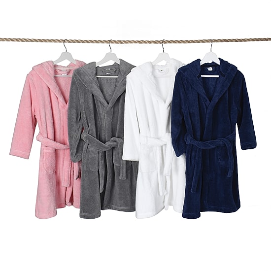 Linum Home Textiles Plus Kids Bathrobe Unisex Long Sleeve Long Length Robe