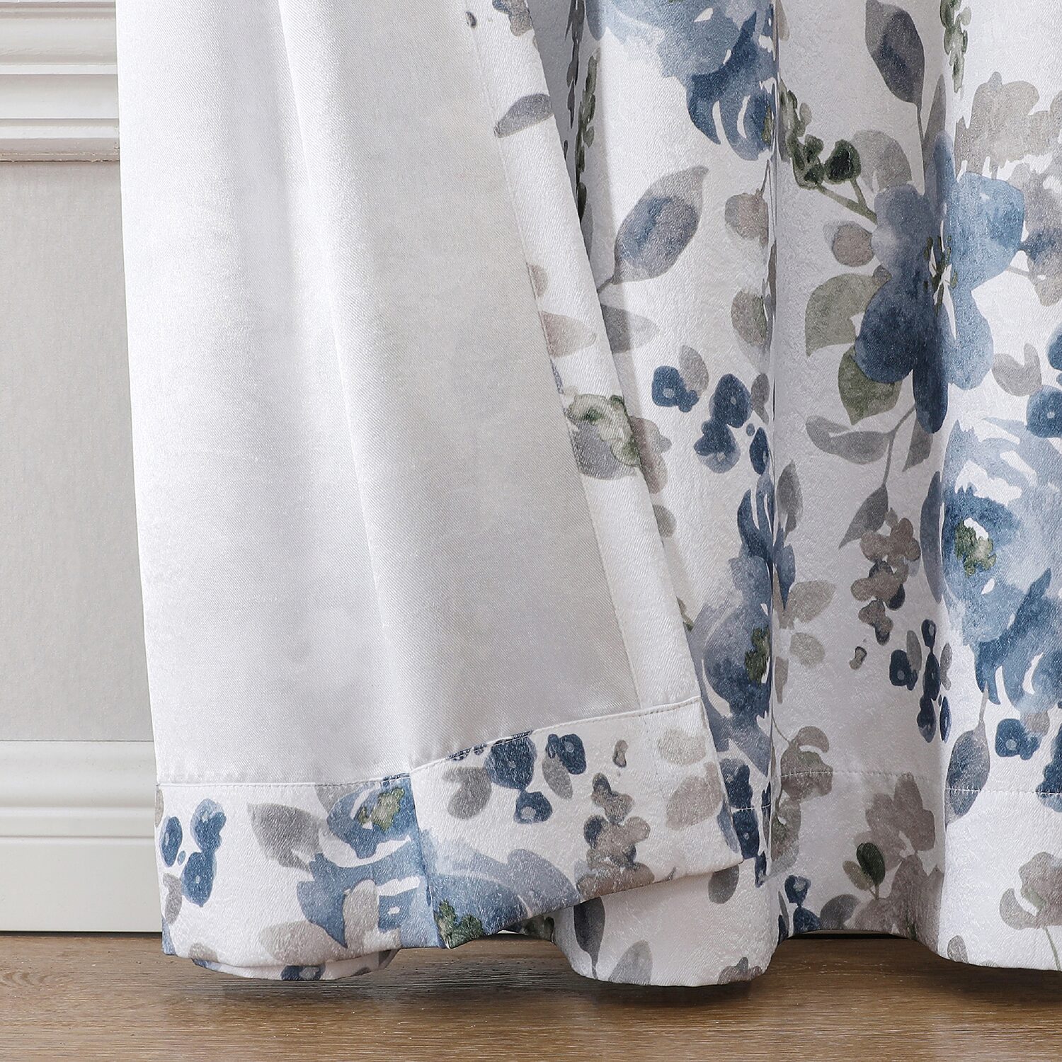 Regal Home Ayden Floral Grommet Top Energy Saving Blackout Single Curtain Panel