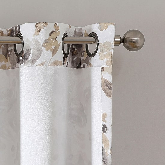 Regal Home Ayden Floral Grommet Top Energy Saving Blackout Single Curtain Panel