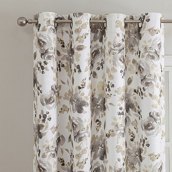 Regal Home Ayden Floral Grommet Top Energy Saving Blackout Single Curtain Panel