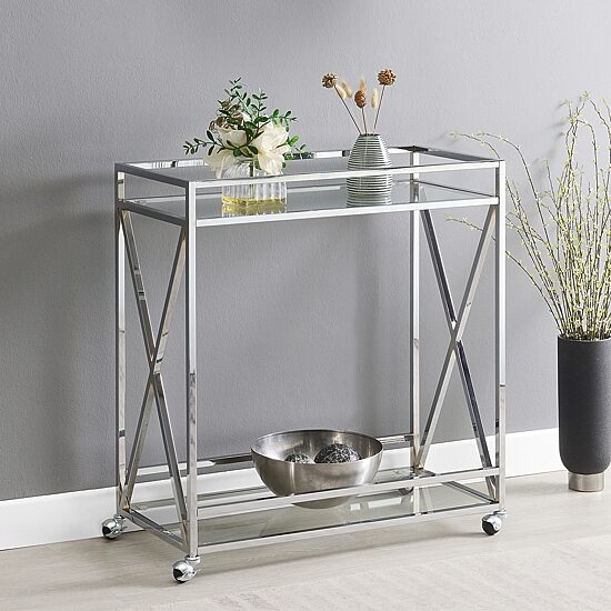Convenience Concepts Oxford Glass-Top Kitchen Cart