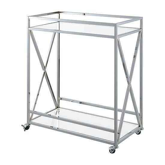 Convenience Concepts Oxford Glass-Top Kitchen Cart