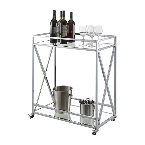 Convenience Concepts Oxford Glass-Top Kitchen Cart