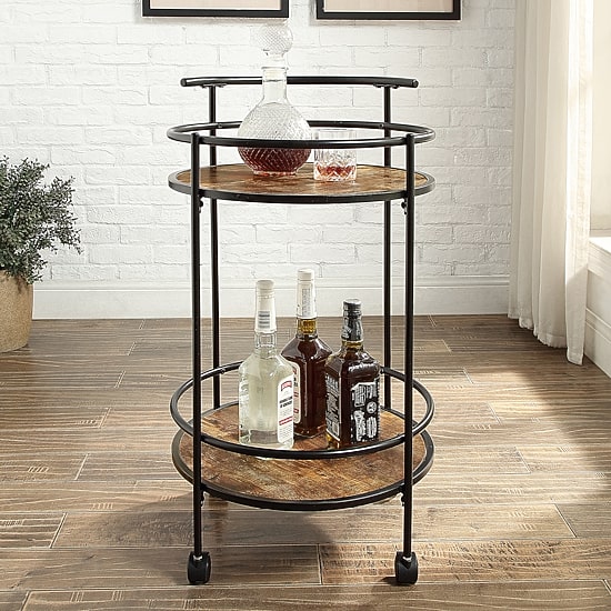 Convenience Concepts Charlie Engineered Wood Kitchen Cart