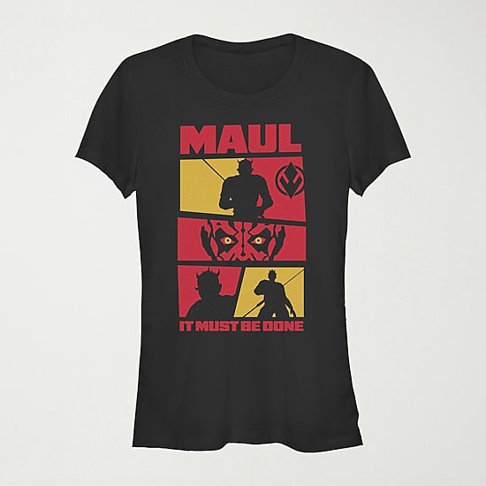 It Must Be Done Womens Juniors Crew Neck Short Sleeve Regular Fit Star Wars Graphic T-Shirt