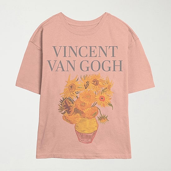 Vincent Text Womens Juniors Crew Neck Short Sleeve Slim Fit Graphic T-Shirt