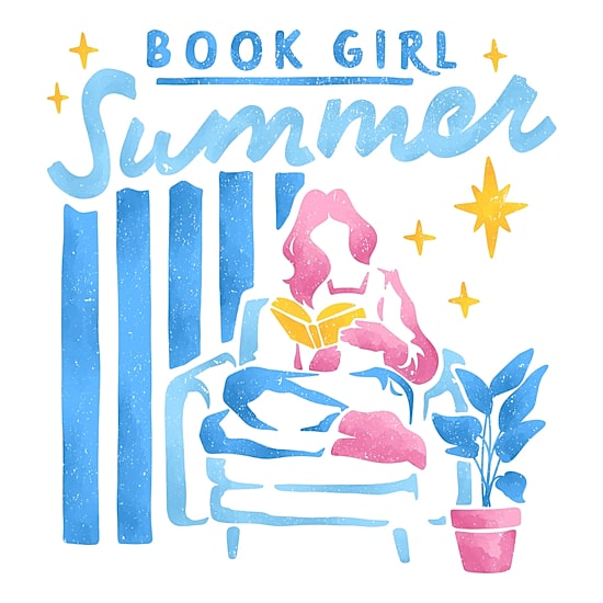 Book Girl Summer Womens Juniors Crew Neck Short Sleeve Regular Fit Graphic T-Shirt
