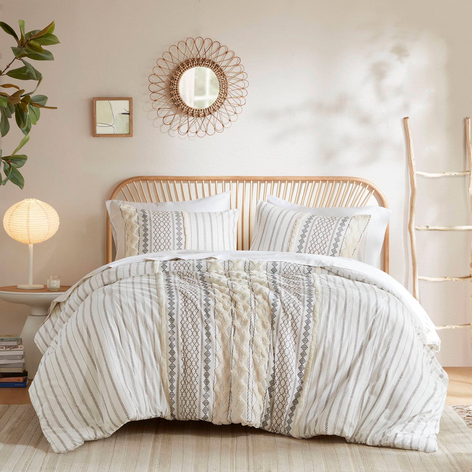 Ink+Ivy Imani Cotton Printed Comforter Set with Chenille
