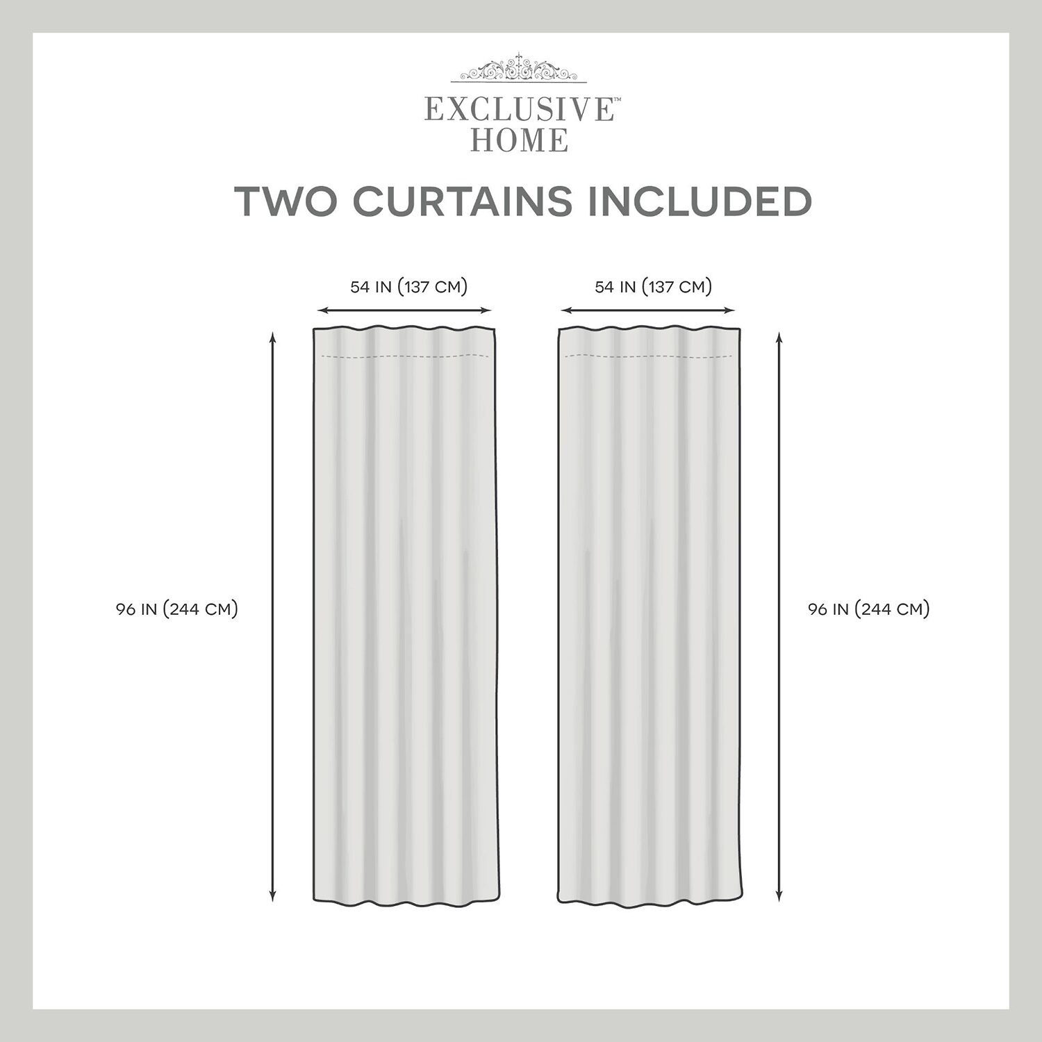 Exclusive Home Curtains Crescendo Tab Top Room Darkening Set of 2 Curtain Panel