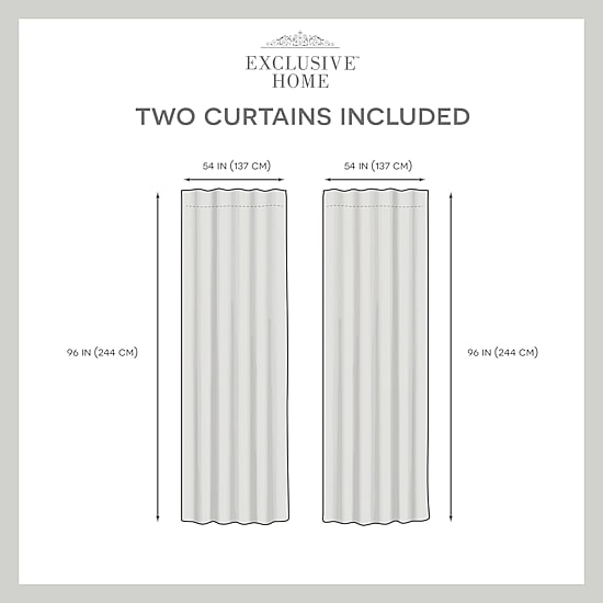 Exclusive Home Curtains Crescendo Tab Top Room Darkening Set of 2 Curtain Panel