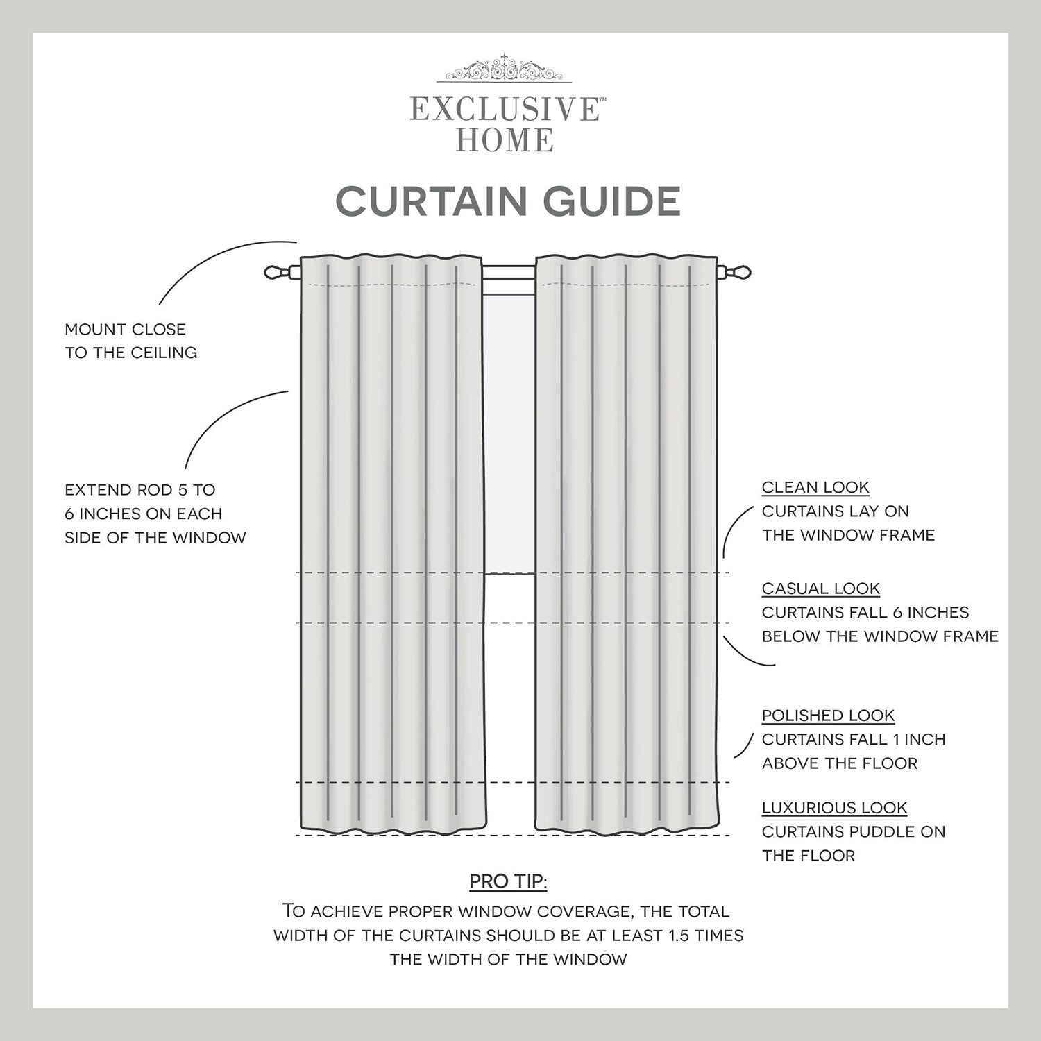 Exclusive Home Curtains Crescendo Tab Top Room Darkening Set of 2 Curtain Panel
