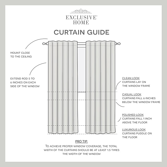 Exclusive Home Curtains Crescendo Tab Top Room Darkening Set of 2 Curtain Panel