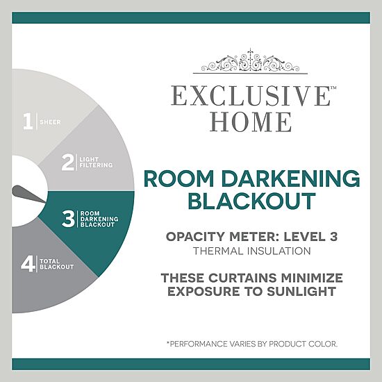 Exclusive Home Curtains Crescendo Tab Top Room Darkening Set of 2 Curtain Panel