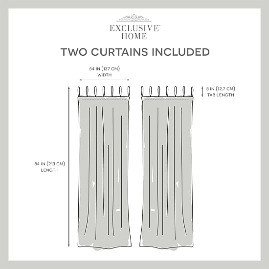 Exclusive Home Curtains Duncan Tab Top Sheer Set of 2 Curtain Panel