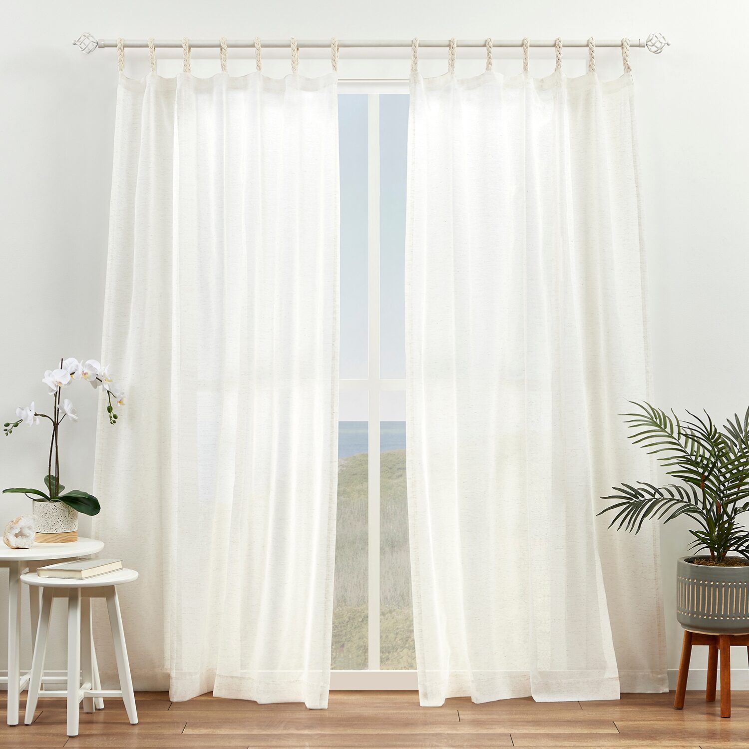 Exclusive Home Curtains Duncan Tab Top Sheer Set of 2 Curtain Panel