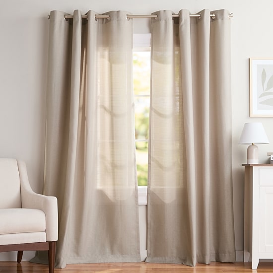 Exclusive Home Curtains Loha Pinch Pleat Light-Filtering Set of 2 Curtain Panel