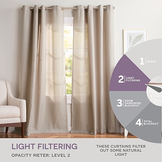 Exclusive Home Curtains Loha Pinch Pleat Light-Filtering Set of 2 Curtain Panel