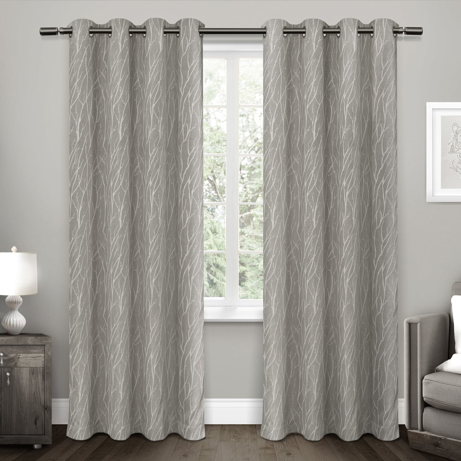 Exclusive Home Curtains Forest Hill Patio Grommet Top Room Darkening Single Outdoor Curtain Panel