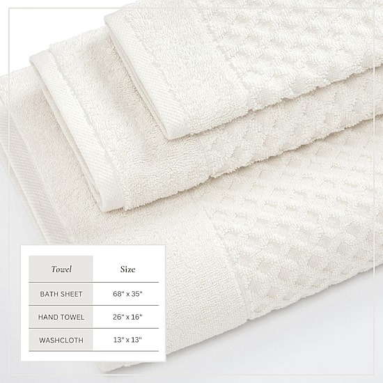 Linery Cotton Textured Oversized 6-pc. Quick Dry Bath Towel Set