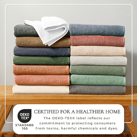Linery Cotton Loop Textured 12-pc. Quick Dry Washcloth