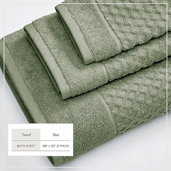 Linery Cotton Quick-Dry Waffle Oversized 2-pc. Bath Sheet
