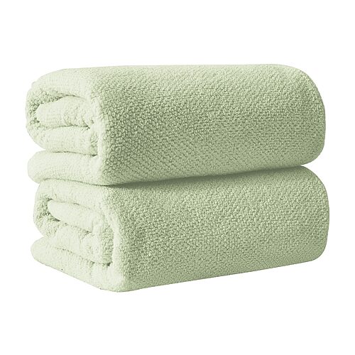 Linery Cotton Quick-dry Oversized 2-pc. Bath Sheet In Green